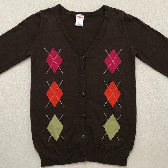Gymboree Girls S (5-6) Set of 2, Brown Knit Cardigan & Corduroy Skort - Picture 2 of 12